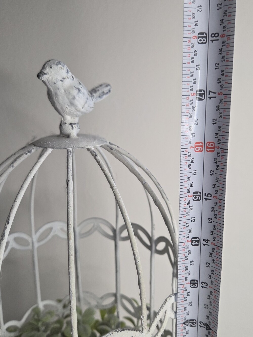 Decrotive Decktop Birdcage Planter Metal Rustic Primitive - Picture 4 of 8